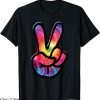 Hippie Tie Dye T-Shirt 60s 70s Peace Hand Sign Cool Tee