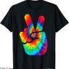 Hippie Tie Dye T-Shirt Cool Peace Hand Trendy Cool Tee