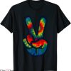 Hippie Tie Dye T-Shirt Peace Sign Hand Vintage Cool Tee