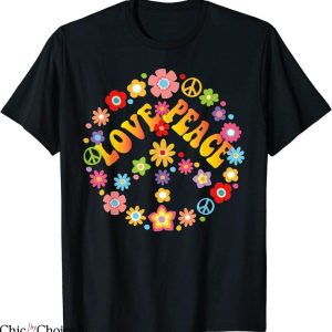 Hippie Tie Dye T-Shirt Peace Sign Love 60s 70s Costume