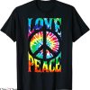 Hippie Tie Dye T-Shirt Peace Sign Love 60s 70s Costume Tee