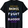 I Love Bladee T-Shirt Certified Badass Bladder Cancer Ribbon