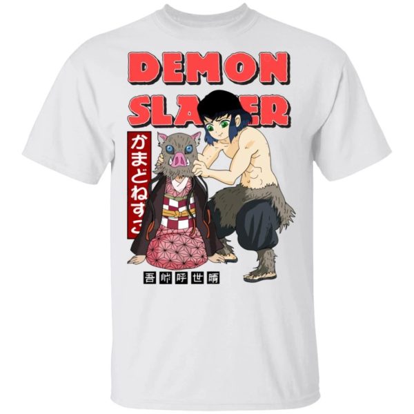 Inosuke and Nezuko T Shirt Demon Slayer Anime Tee  All Day Tee