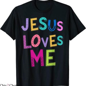 Jesus Loves Me T-Shirt Religious Christian Catholic Church