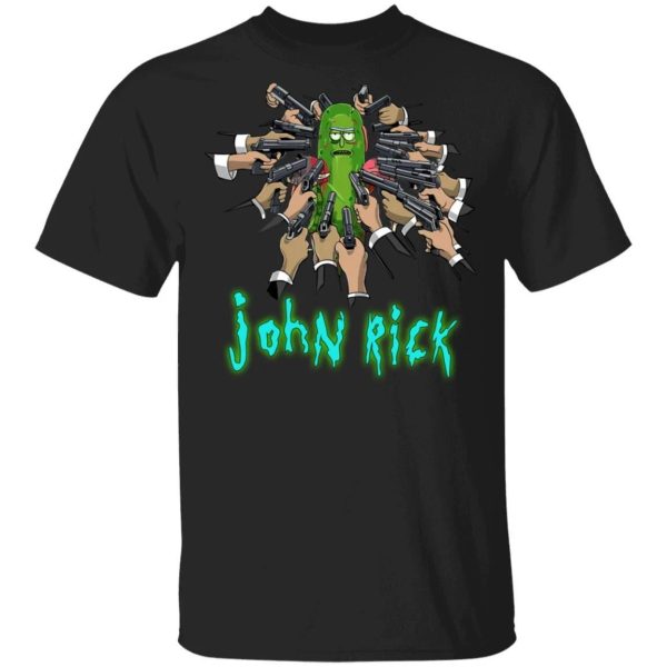 John Rick T-shirt John Wick Mixed Rick And Morty Tee  All Day Tee