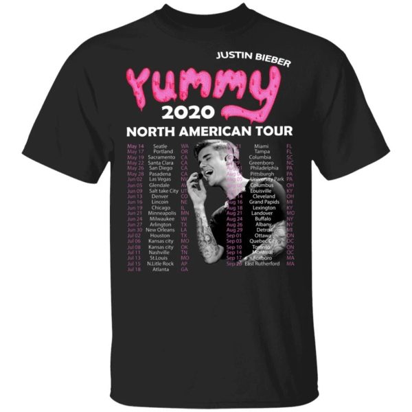 Justin Bieber T-shirt Yummy 2020 Tour Tee  All Day Tee