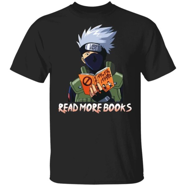 Kakashi Read More Books T Shirt Naruto Anime Tee  All Day Tee