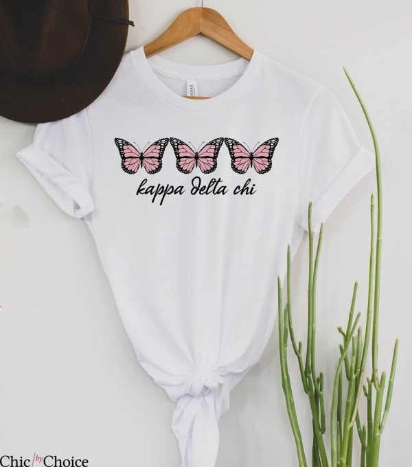 Kappa Delta T Shirt Kappa Delta Chi Three Butterflies