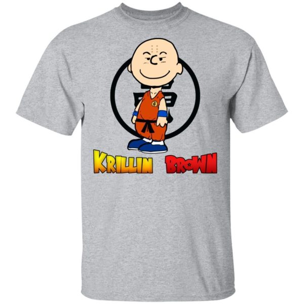 Krillin Brown Shirt Anime Parody Dragon Ball Tee  All Day Tee