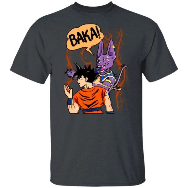Lord Beerus Slaps Goku and Says Baka Shirt Funny Dragon Ball Tee  All Day Tee
