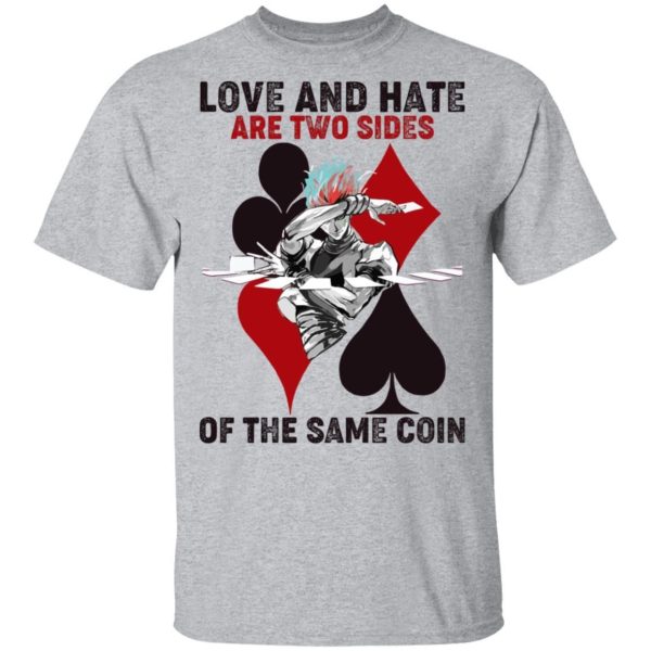 Love Hate Two Side Of The Coin Hisoka T Shirt Hunter X Hunter Anime Tee  All Day Tee