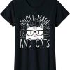 Man I Love Felines T-Shirt Math And Cat Cute Kitty Cat Gift