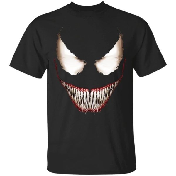 Marvel Venom big face grin Halloween Custome T-Shirt  All Day Tee