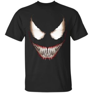 Marvel Venom big face grin Halloween Custome T Shirt All Day Tee 4