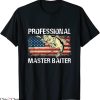 Master Baiter T-Shirt Professional Retro American Flag Funny