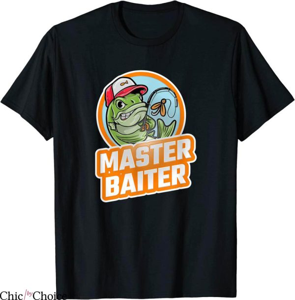 Master Baiter T-Shirt Vintage Bass Fishing Funny Angler