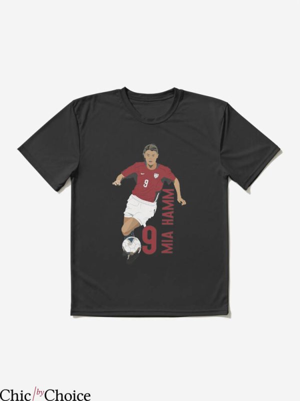Mia Hamm T-Shirt Number 9 Female American Soccer Player
