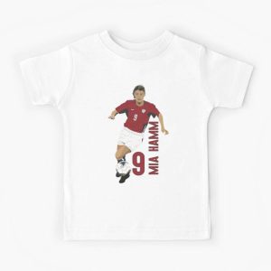 Mia Hamm T-Shirt Number 9 Female American Soccer Player Tee
