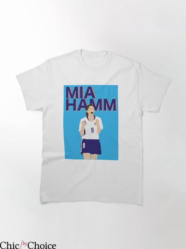 Mia Hamm T-Shirt Number 9 Vintage American Soccer Player