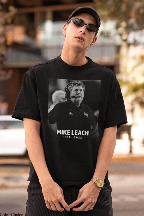Mike Leach T-Shirt RIP Mississippi State Classic Maroon