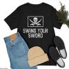 Mike Leach T-Shirt Skull Football Coach Swing Your Sword