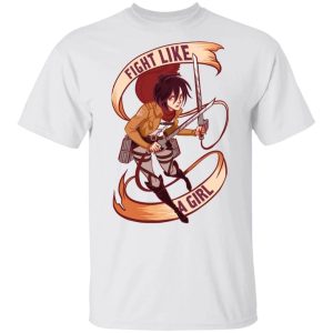 Misaka Fight Like A Girl T Shirt Attack On Titan Anime Tee All Day Tee 2 Misaka Fight Like A Girl T Shirt Attack On Titan Anime Tee All Day Tee 3