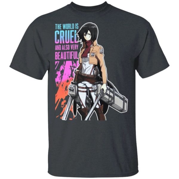 Misaka The World Is Cruel And Beautiful T Shirt Attack On Titan Anime Tee  All Day Tee