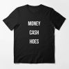 Money Cash Hoes T-Shirt Small Classic Letterings Rap Song