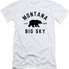 Montana Grizzly T Shirt  Bear Established 1889 Big Sky
