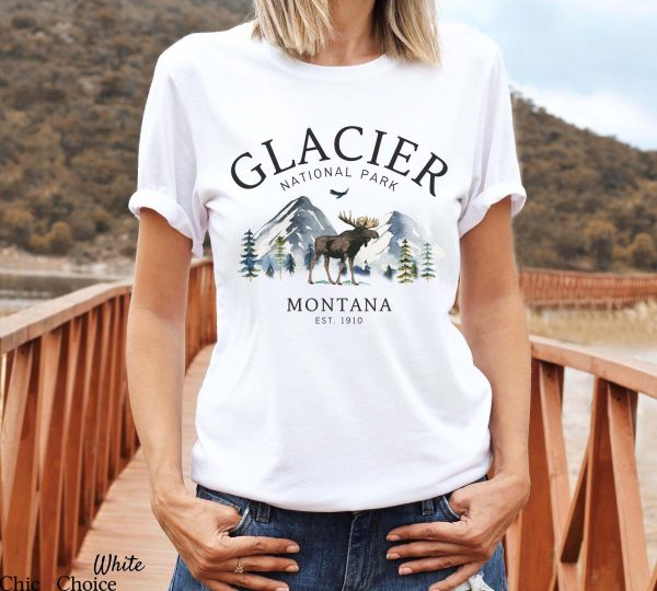 Montana Grizzly T Shirt Glacier National Park Shirt