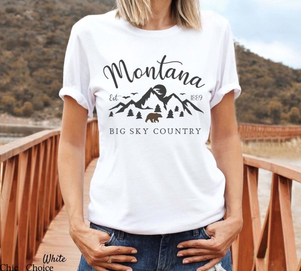 Montana Grizzly T Shirt Montana Big Sky Country Shirt