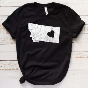 Montana Grizzly T Shirt Montana State Home Map Shirt