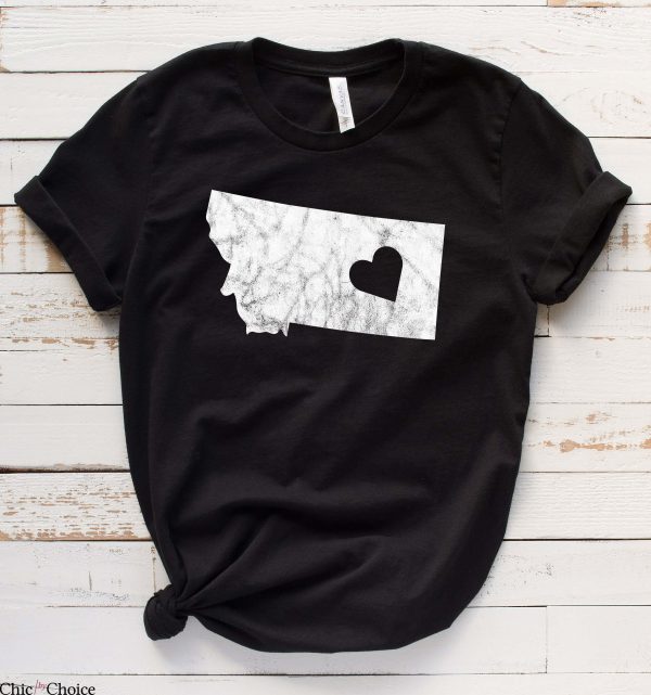 Montana Grizzly T Shirt Montana State Home Map Shirt