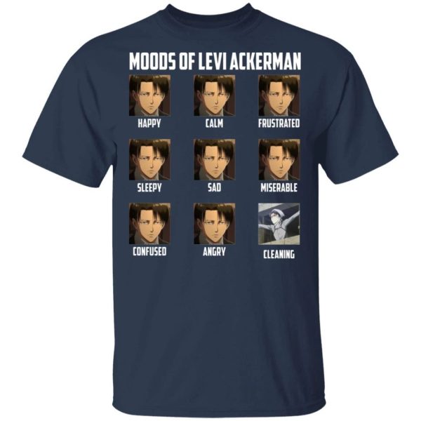 Moods Of Levi T Shirt Attack On Titan Anime Tee  All Day Tee