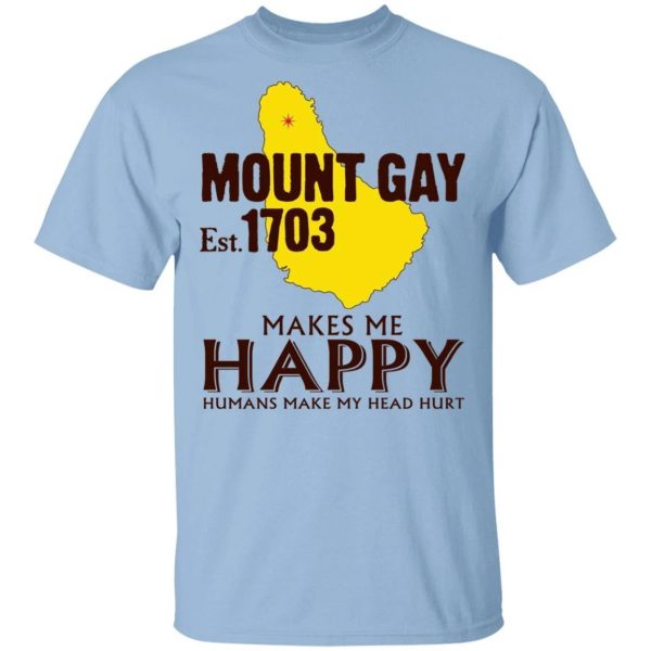 Mount Gay Makes Me Happy T-shirt Rum Tee  All Day Tee