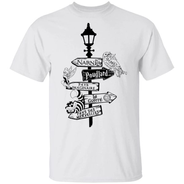 Narnia Poudlard Pays Imaginaire La Gomte Pays Des Merveilles T-shirt  All Day Tee