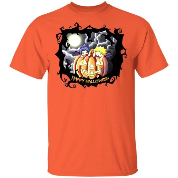 Naruto And Sasuke on Pumpkin Shirt Anime Halloween Tee  All Day Tee