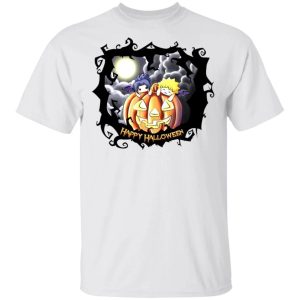 Naruto And Sasuke on Pumpkin Shirt Anime Halloween Tee All Day Tee 2 Naruto And Sasuke on Pumpkin Shirt Anime Halloween Tee All Day Tee 3