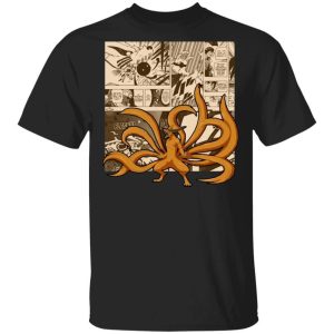 Naruto Nine Tailed Demon Fox Shirt Anime Character Mix Manga Style Tee All Day Tee 3