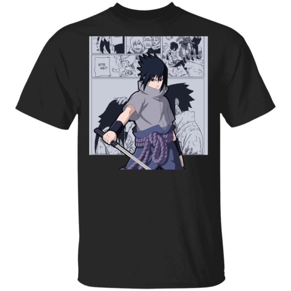 Naruto Sasuke Uchiha Shirt Anime Character Mix Manga Style Tee  All Day Tee