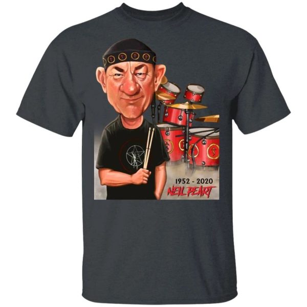 Neil Peart T-shirt In Loving Memory Drummer Legend Cartoon Style Tee  All Day Tee