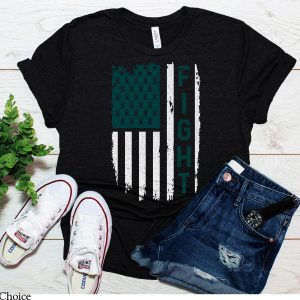 Ovarian Cancer T Shirt American Flag Ovarian Cancer Shirt