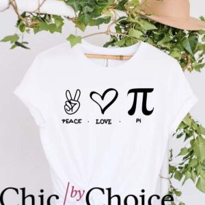 Pi Beta Phi T Shirt Peace Love Pi Math Teacher Shirt