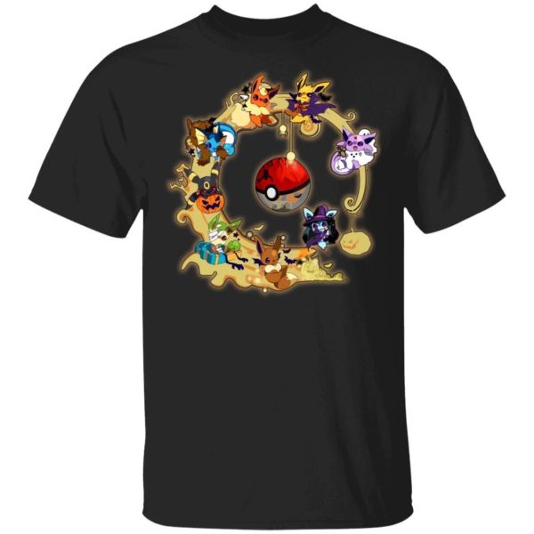 Pokemon Halloween T Shirt Anime Tee  All Day Tee