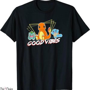 Good Vibes Only T-Shirt Pokemon Group Shot Kanto