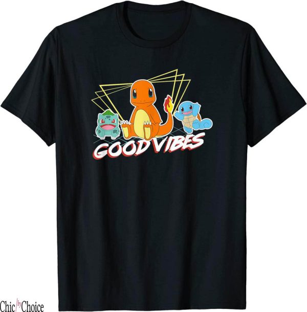 Good Vibes Only T-Shirt Pokemon Group Shot Kanto