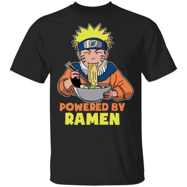 Powered By Ramen T Shirt Naruto Anime Tee  All Day Tee