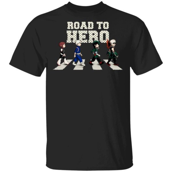 Road To Hero My Hero Academia Abbey Road T-shirt Anime Tee  All Day Tee