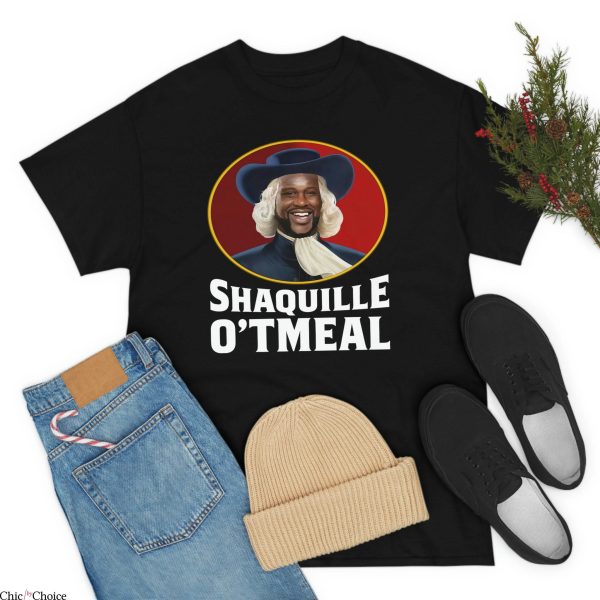 Shaquille Oatmeal T-Shirt Quaker Oats Vintage Trendy Tee