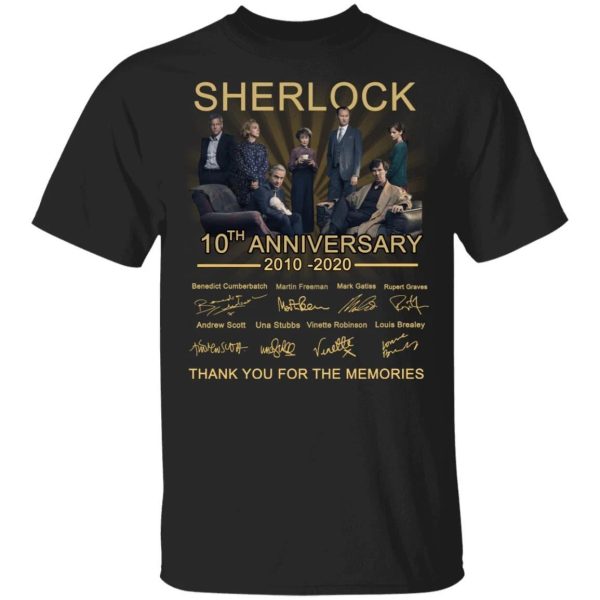 Sherlock T-shirt 10th Anniversary 2010 – 2020 Tee  All Day Tee